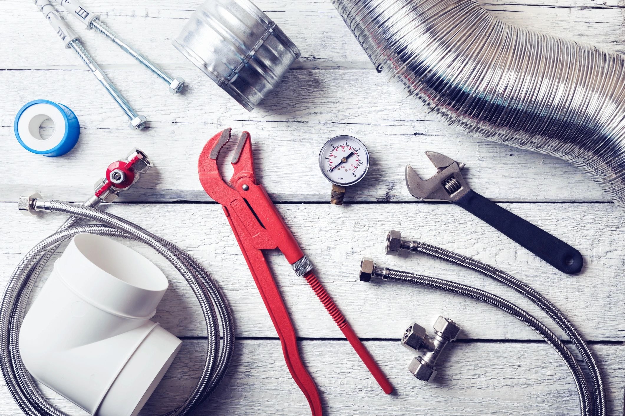 HVAC tools and plumbing supplies